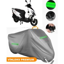 Vinleks Gri Rmg Moto Gusto Aston 125 Uyumlu Motosiklet Brandası Lüx Kalite (Kilit Uyumlu)