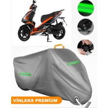Vinleks Gri Rmg Moto Gusto Fantasy 125 Uyumlu Motosiklet Brandası Lüx Kalite (Kilit Uyumlu)