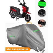 Vinleks Gri Rmg Moto Gusto Panzer 125 Uyumlu Motosiklet Brandası Lüx Kalite (Kilit Uyumlu)