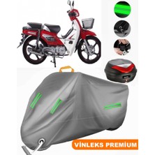 Vinleks Gri Rmg Moto Gusto R 100 Arka Çanta Uyumlu Motosiklet Brandası (Kilit Uyumlu)