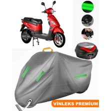 Vinleks Gri Rmg Moto Gusto Crystal Arka Çanta Uyumlu Motosiklet Brandası (Kilit Uyumlu)