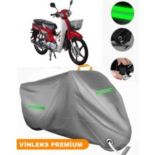 Vinleks Gri Rmg Moto Gusto Monza 100 Uyumlu Motosiklet Brandası Lüx Kalite (Kilit Uyumlu)