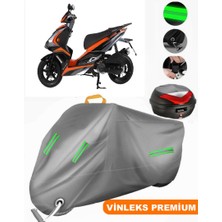 Vinleks Gri Rmg Moto Gusto Fantasy 125 Arka Çanta Uyumlu Motosiklet Brandası (Kilit Uyumlu)