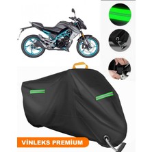 Vinleks Siyah Cf Moto 150NK Uyumlu Motosiklet Brandası Lüx Kalite (Kilit Uyumlu)