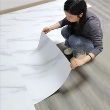 Doori Yapışkanlı Gri Mermer Desenli Kalın Pvc Yer Kaplama Döşeme 60*60 cm (4 Adet) 1,44m2