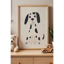 Artiera Uslu Dalmaçyalı Köpek Çocuk Odası Ahşap Çerçeveli Duvar Tablosu