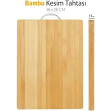 Metal Saplı Bambu Kesim Panosu