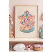 Artiera Atlı Karınca Çocuk Odası Ahşap Çerçeveli Duvar Tablosu