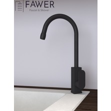 FAWER Faucet & Shower Siyah Mutfak Bataryası 360° Dönebilen - 700B