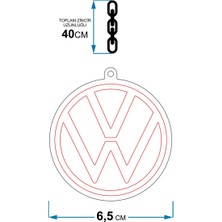 Volkswagen Logolu Çift Yönlü Şeffaf & Gold Pleksi Dikiz Aynası Süsü Araba Oto Aksesuar