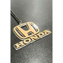 Honda Logo Şeffaf & Gold Pleksi Dikiz Aynası Süsü Araba Oto Aksesuar