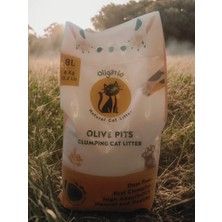Oligatto Zeytin Çekirdeğinden Aktif Karbonlu Kedi Kumu 8 Lt x 2 Adet