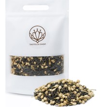 Tastella Shop Beyaz Yaseminli Yeşil Çay (100gr), Beyaz Yasemin Çiçeği Karışımlı Tomurcuk Yeşil Çay, Beyaz Yaseminli Yeşil Çay
