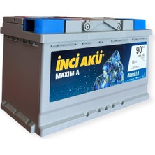 Inci Akü 12V 90AH 850A En Tk Basık Ters Kutup