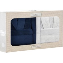 Özdilek Bornoz Seti Azura Lacivert-A.gri Aile Seti