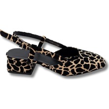 Çiğdem Kundura Bellezza - Leopar Desenli  Deri Kadın Topuklu Sandalet - Bellezza - Leopar  - 37