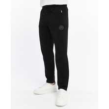 Axxel Erkek Siyah Fermuar Cepli Düz Paça Eşofman ALT-P601