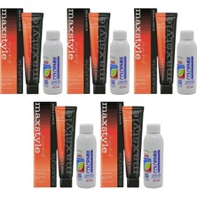 Maxstyle SPS741 Argan ve Keratin 2025/06 Koyu Kumral 60 ml 5 Adet Saç Boyası + 5 Adet 90 ml Oksidan Set