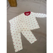 4 Best Brand Raporlu Kalp Desenli Pijama Takımı