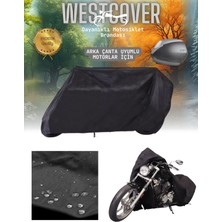 Kymco Movie Xl 125 Arka Çanta  Uyumlu Siyah Motorsiklet Brandası, Motor Örtüsü WEST01-SIYAH