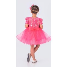 Balerin Model Pullu Kız Çocuk Elbise
