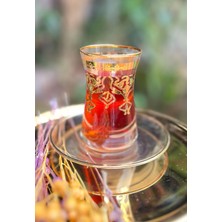 6lı Çay Bardağı Takımı. Altın Yaldızlı Çay Seti. Çeyizlik. Hedieylik. 6 Kişilik Çay Takımı.