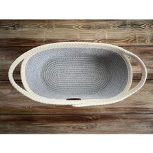 Bright3 Oval Hasır Düzenleyici Sepet, Çok Amaçlı, El Yapımı, Kulplu , Mutfak, Banyo, Ekmek, Havlu Jüt Sepet