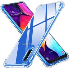 Bilişim Akademi  Samsung Galaxy A70 Kılıf Köşe Korumalı Kılıf Şeffaf Köşeli Kılıf Slikon - Şeffaf