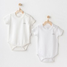 Andywawa AC25211 Ekru 2'li Basic Body Seti 12 - 18 Ay Unisex Özel Olaylar İçin Tasarlandı