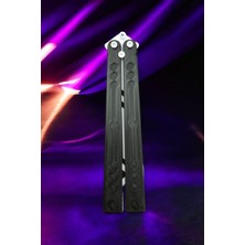Kelebek Antrenman Alıştırma Bıçağı – Plastik Butterfly Knife (Siyah ve Beyaz)