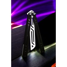 Kelebek Antrenman Alıştırma Bıçağı – Plastik Butterfly Knife (Siyah ve Beyaz)