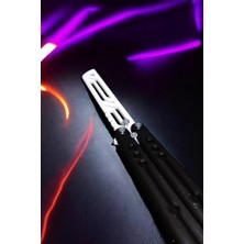 Kelebek Antrenman Alıştırma Bıçağı – Plastik Butterfly Knife (Siyah ve Beyaz)