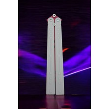 Kelebek Antrenman Alıştırma Bıçağı – Plastik Butterfly Knife (Beyaz ve Pembe)