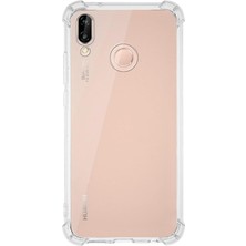 Bilişim Akademi  Huawei P20 Lite Kılıf Köşe Korumalı Kılıf Şeffaf Köşeli Kılıf Slikon - Şeffaf