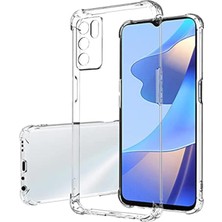  Oppo A55 Kılıf Köşe Korumalı Kılıf Şeffaf Köşeli Kılıf Slikon - Şeffaf