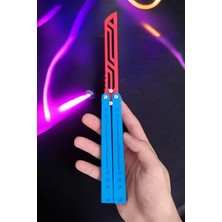 Kelebek Antrenman Alıştırma Bıçağı – Plastik Butterfly Knife (Mavi ve Kırmızı)