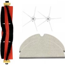 Asgard Grup Roborock S50/S55 Maxv Uyumlu 1 Adet Ana Fırça 2 Adet Beyaz Yan Fırça 2 Adet Mop