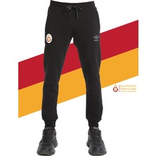 Galatasaray Orijinal Lisanslı Umbro Lastikli Paça Siyah Eşofman Altı