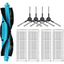 Asgard Grup Karcher Rcv3 Uyumlu 1 Adet Mavi Ana Fırça 4 Adet Filtre 4 Adet Siyah Yan Fırça