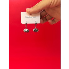 Ucu Topçuk Minimalist Çelik Küpe