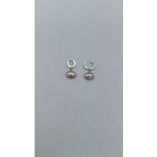 Ucu Topçuk Minimalist Çelik Küpe