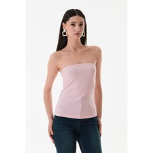 Basic Yanları Drapeli Straplez Büstiyer