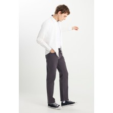 Texas Straight Fit Düz Kesim Normal Bel Soluk Siyah Pamuklu Esnek Pantolon