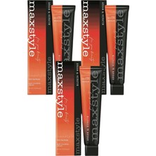 Maxstyle SPS385 Argan ve Keratin 2025/07.00 Yoğun Kumral 60 ml 3 Adet Saç Boyası Oksidansız