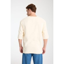 %100 Pamuk Oversize Kısa Kollu Bisiklet Yaka T-Shirt