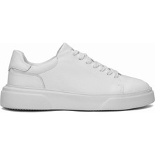 Lufian 112230280 Tommy Erkek  Deri Klasik Sneaker Beyaz