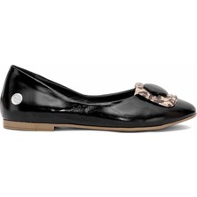 Mammamia D25YA-7225 Kadın  Deri Babet Siyah