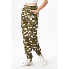 Beli Lastikli Seda Şile Bezi Yazlık Kargo Cepli Pantolon Yeşil Ysl