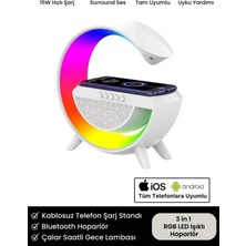 G Speaker Kablosuz Şarj Özellikli Bluetooth Hoparlör Gece Lambası
