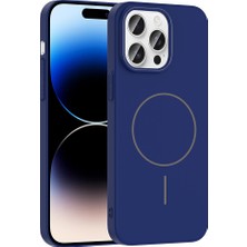 Başkenttekno Apple iPhone 14 Pro Max Kılıf Kablosuz Şarj Özellikli Ruby Silikon Kapak